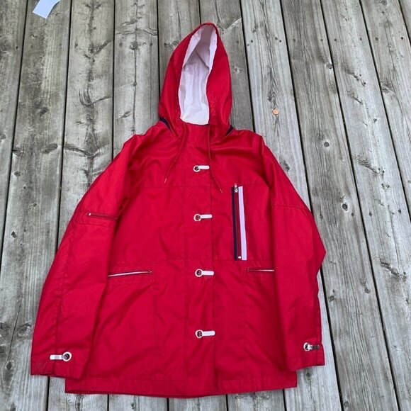 Vintage Nike Zip Up Hooded Jacket Medium Red - Picture 2 of 16